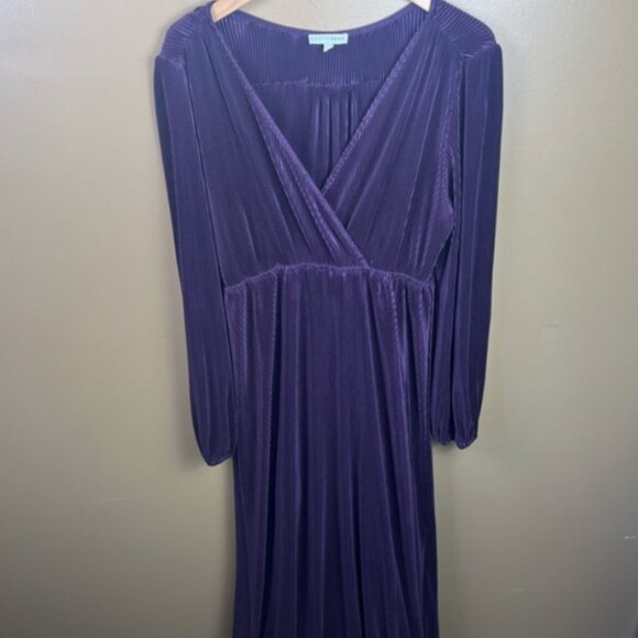 Baltic Born Deep Purple Long Sleeve Maxi Dress Women's XL - Picture 1 of 15